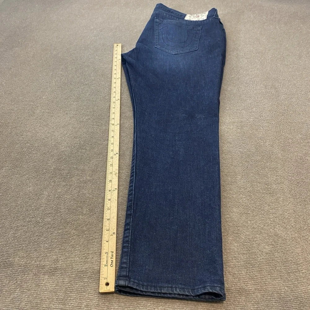 True Religion Mens Jeans Blue Size 42 Fits 43x32 GENO Relaxed‎ Slim Straight
